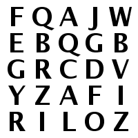 Letter grid example